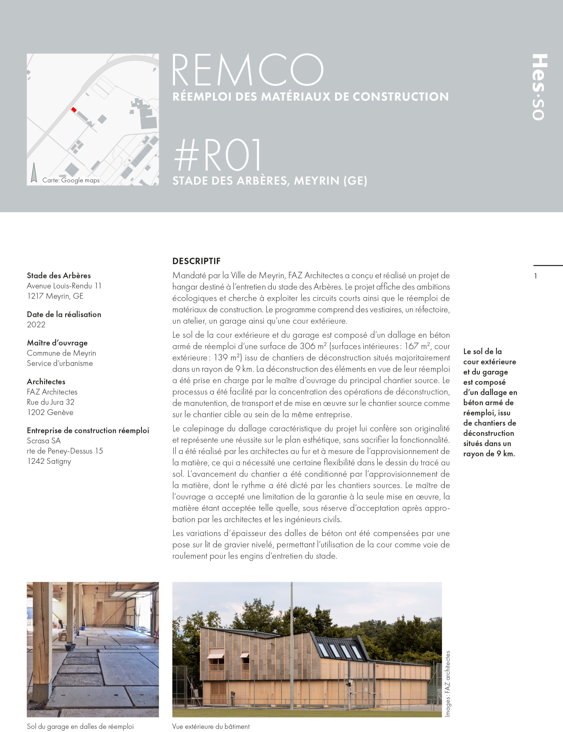 REMCO, fiche 01 stade des Arbères