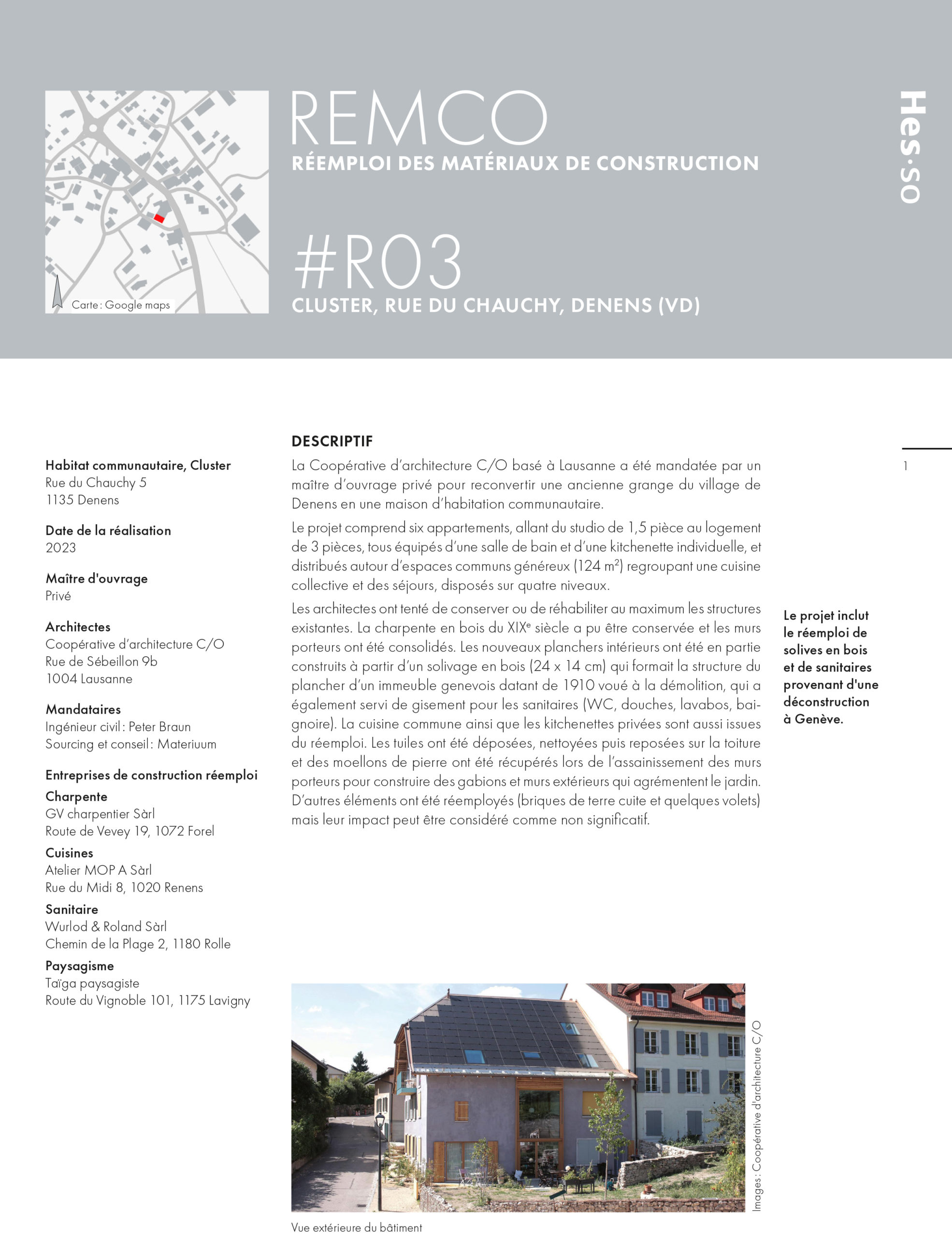 REMCO, fiche 03, Denens