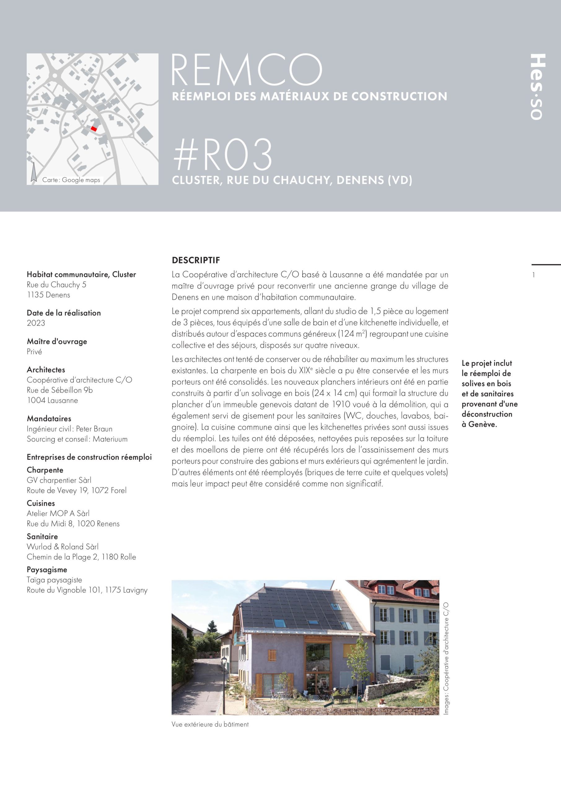 REMCO, fiche 03, Denens